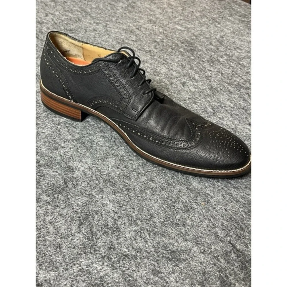 480-)Cole Haan C24112 Warren Black Wingtip Shoes Men Sz 11 1/2‎ M